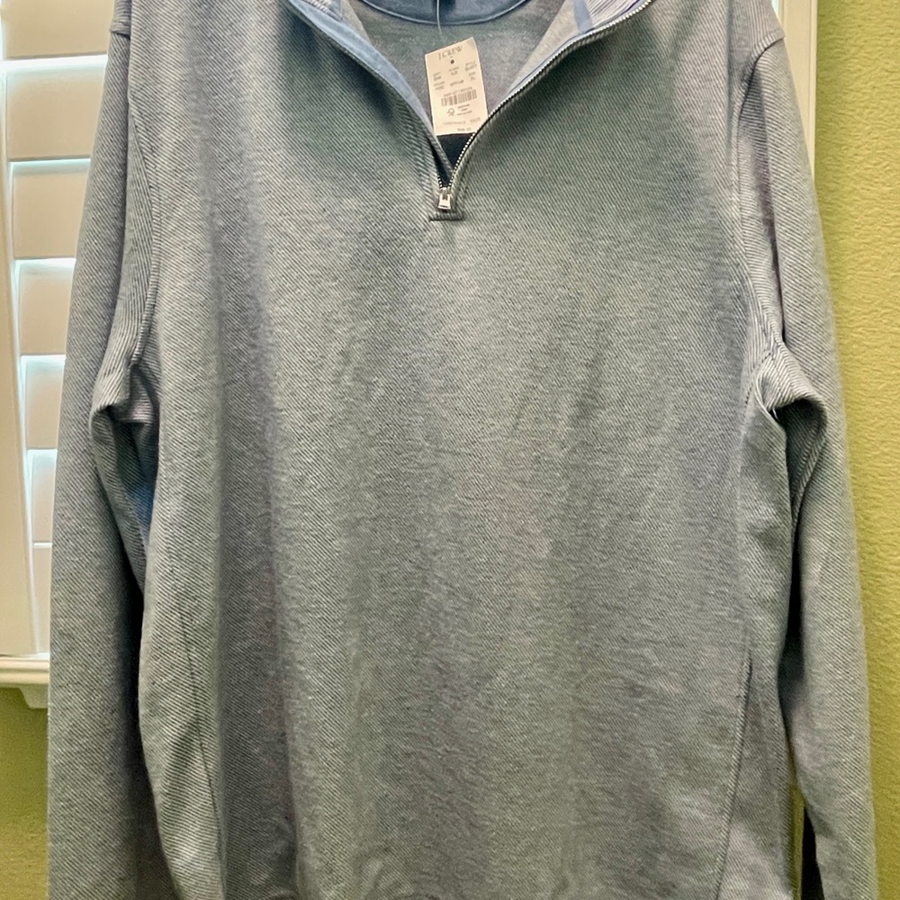 J. Crew Blue Zip Up Sweater